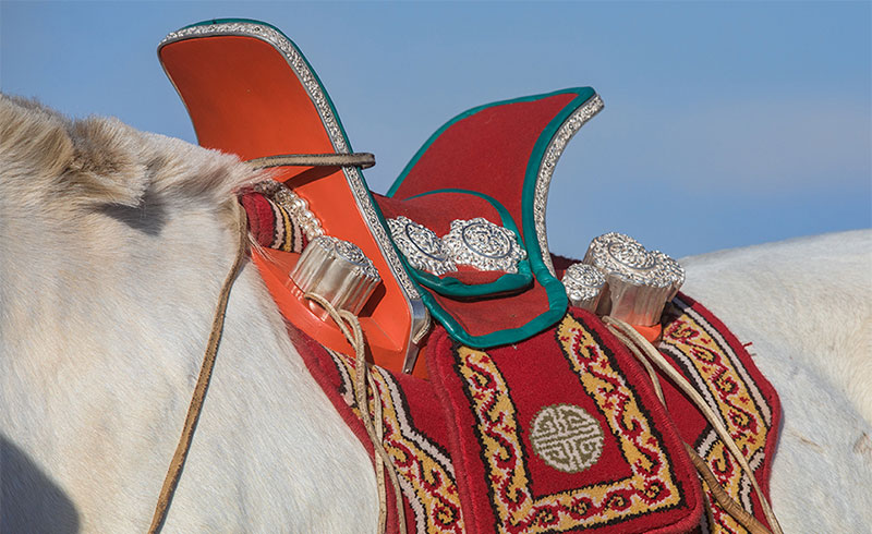 traditional horse saddle photo mongolia 